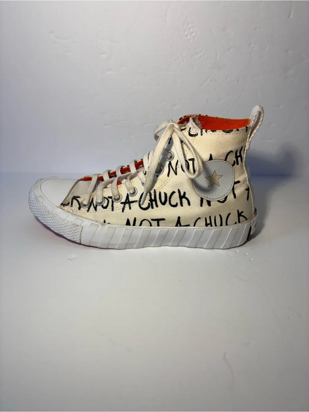 Converse UNT1TL3D Not A Chuck Hi Top Sneakers Men's 7 EU 40 White Canvas - Picture 8 of 12